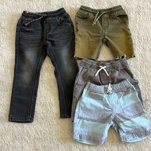 Pants and shorts bundle - all cat and jack size 4t, grey shorts xs (4/5)